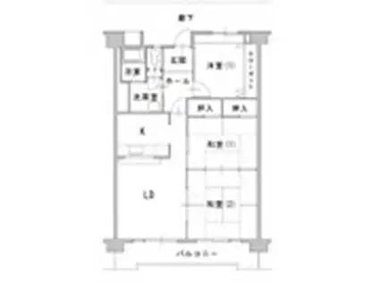 シティファミリーみなと(3LDK/3階)の間取り写真