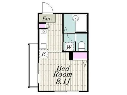 フォレスト京町(ワンルーム/2階)の間取り写真