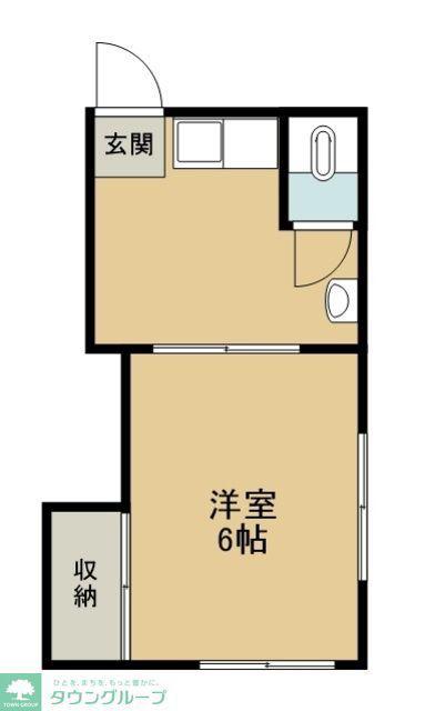 金井荘(1K/2階)の間取り写真