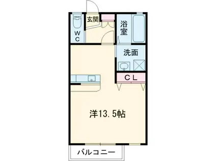 サンパティーク・トキワ(ワンルーム/2階)の間取り写真