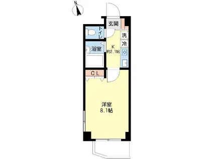 スペースアメニティ梶が谷1丁目(1K/B1階)の間取り写真