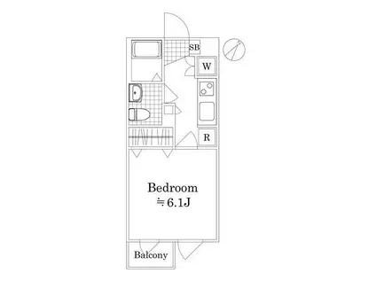 ステージグランデ田園調布アジールコート(1K/1階)の間取り写真