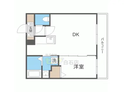 LEIA月寒(1LDK/2階)の間取り写真