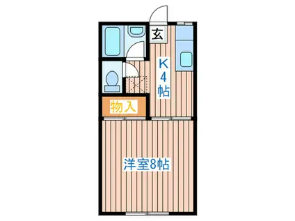 ウッディハイツ(1K/1階)の間取り写真