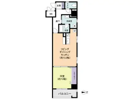 BPRレジデンス金山(1LDK/5階)の間取り写真