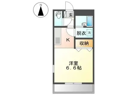 サンフラワー湘南(1K/3階)の間取り写真