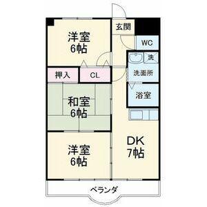 アクシス12(2LDK/3階)の間取り写真