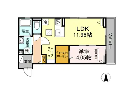 アンベリール(1LDK/3階)の間取り写真