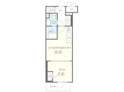 JPT RESIDENCE(1LDK/11階)の間取り写真