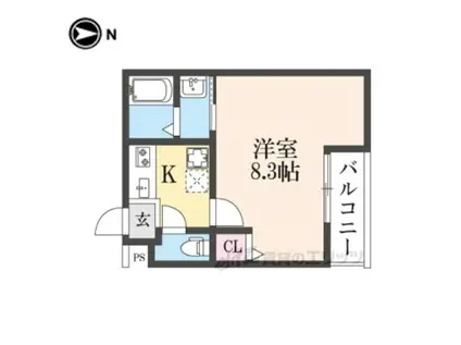 EN西ノ京二条(1K/3階)の間取り写真
