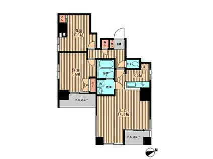 COMFORIA浅草駒形(2LDK/11階)の間取り写真