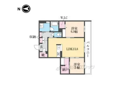 PLANA BENE(2LDK/3階)の間取り写真