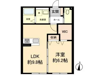 FLORA A(1LDK/1階)の間取り写真