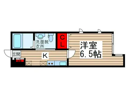 INFOGLIA CLAIR(1K/1階)の間取り写真