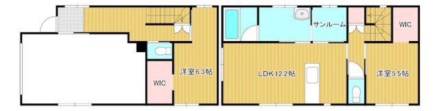 CHASSE COURT (2LDK/1階)の間取り写真