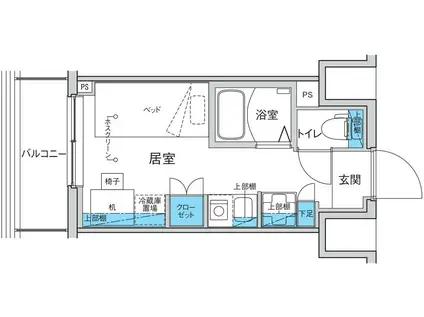 キャンパスヴィレッジ赤塚新町(ワンルーム/1階)の間取り写真