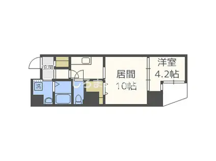 G-STYLE天満橋(1LDK/7階)の間取り写真