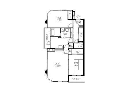 JUNO(2LDK/3階)の間取り写真