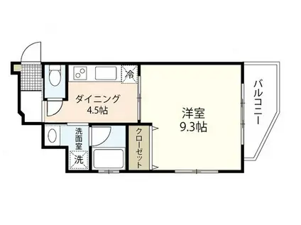 グランカーサ三篠(1DK/7階)の間取り写真