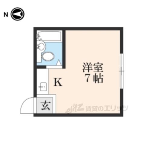 アスピリエ高野(ワンルーム/1階)の間取り写真