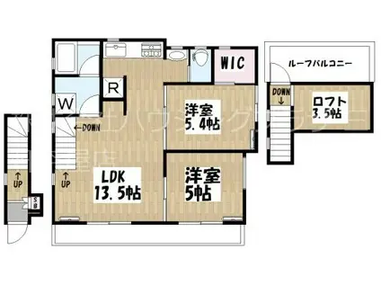 チトセ BLOOM(ワンルーム/2階)の間取り写真