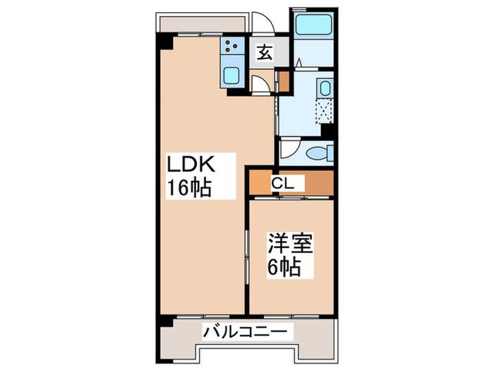 スカーラもえぎ野(1LDK/4階)の間取り写真