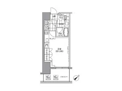 パークハビオ渋谷(ワンルーム/4階)の間取り写真