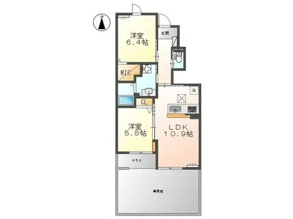 サンシャイン御幸(2LDK/1階)の間取り写真