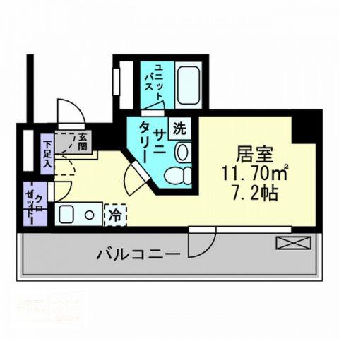 アルファレガロ古新町(ワンルーム/5階)の間取り写真