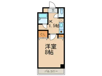 オ・ボワクレール(1K/4階)の間取り写真