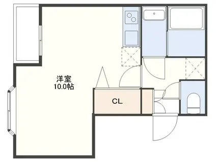 メゾン・ド・諏訪(ワンルーム/3階)の間取り写真