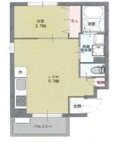 プレミール小野王子町(1LDK/2階)の間取り写真