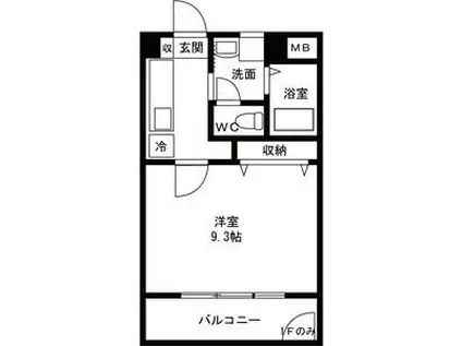 PAIKAJI(1K/2階)の間取り写真