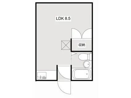 シティハウス(ワンルーム/1階)の間取り写真