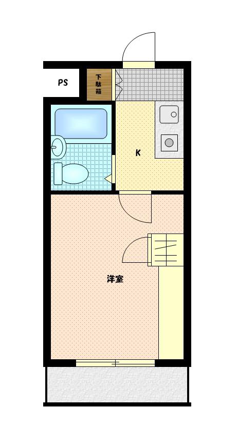 アソシエイトプラザ(1K/7階)の間取り写真
