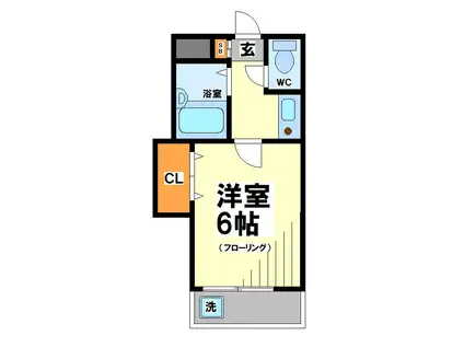 パストラルマンションM(1K/3階)の間取り写真