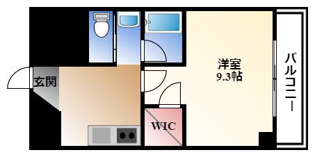 SUN HEART 池下(1K/4階)の間取り写真