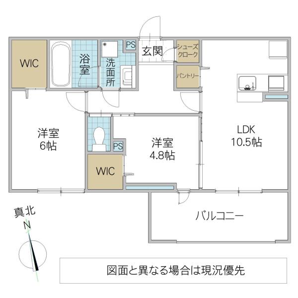 フローリア(2LDK/2階)の間取り写真