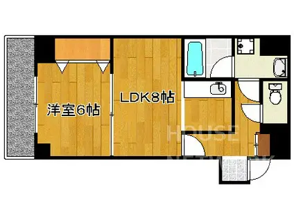 ランブラス二条御幸町(1LDK/5階)の間取り写真