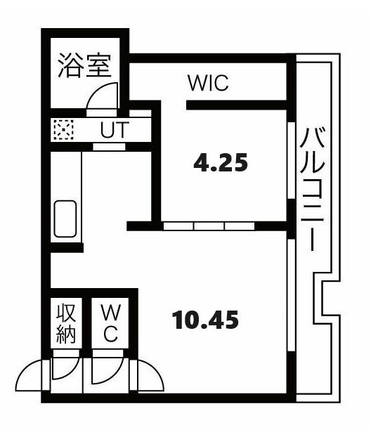 ラ・シュエットII(1LDK/3階)の間取り写真