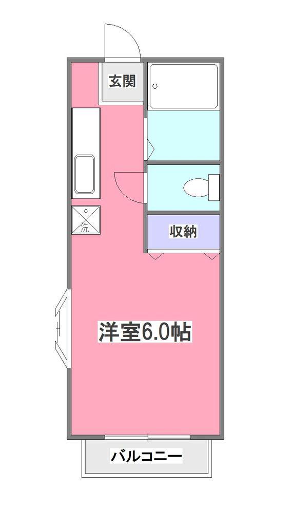 フレンドシップ東久留米(ワンルーム/2階)の間取り写真