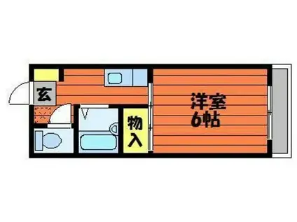 プレアール清心(1K/2階)の間取り写真