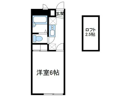 レオパレス富士見台(1K/2階)の間取り写真