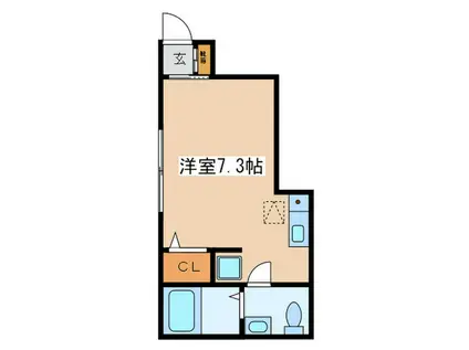 ソレイユ宮坂(ワンルーム/1階)の間取り写真