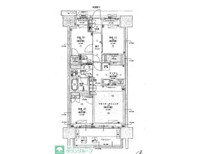 SHINTO CITY G棟(3LDK/15階)の間取り写真
