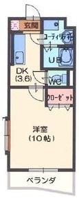 アプリIII(1DK/3階)の間取り写真