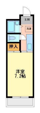 サンライズ江戸橋(1K/2階)の間取り写真