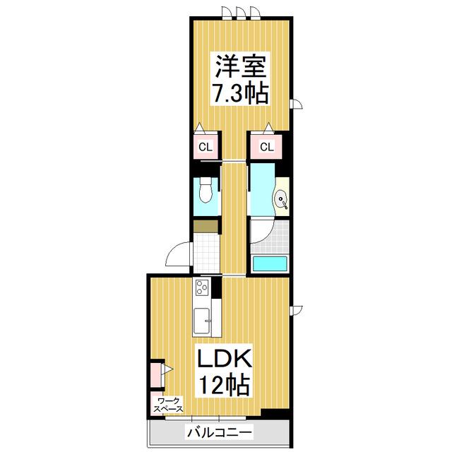 JEWEL.S(1LDK/3階)の間取り写真