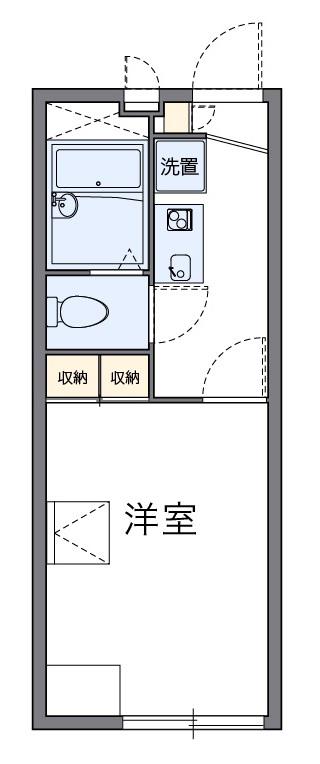レオパレスウイズダム(1K/1階)の間取り写真