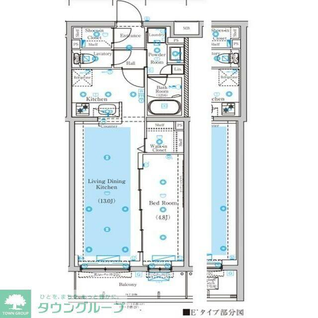 ラフィスタ練馬春日町(1LDK/1階)の間取り写真